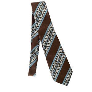 #5933 St Michael Black and Light Blue Mens Necktie, Tie